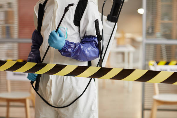Professional Biohazard Cleanup technician working in Maywood, NJ